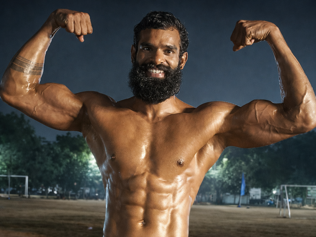 జాతీయ బాడీ బిల్డింగ్ పోటీల్లో యువకుడికి స్వర్ణం