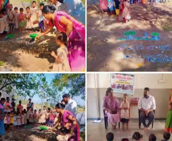 అంగన్వాడి కేంద్రాన్ని తనిఖీ చేసిన వాణి