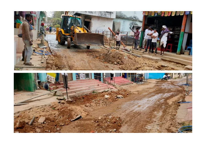 న్యూఅభాది ప్రాంతంలో సీసీ రోడ్డు పనులు ప్రారంభం