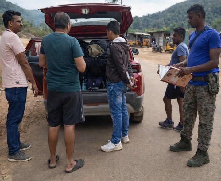జి.మాడుగులలో ముమ్మరంగ వాహన తనిఖీలు