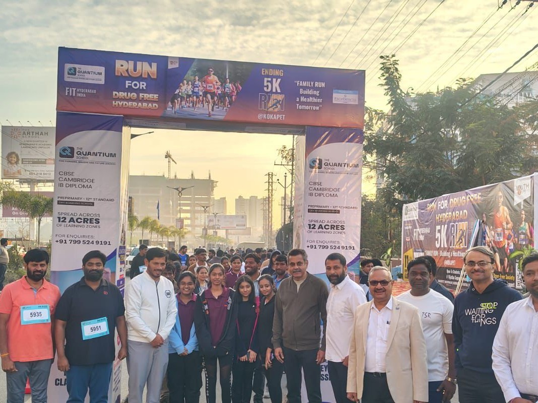 డ్రగ్ ఫ్రీ హైదరాబాద్ రన్‌లో పాల్గొన్న చేవెళ్ల ఎంపీ