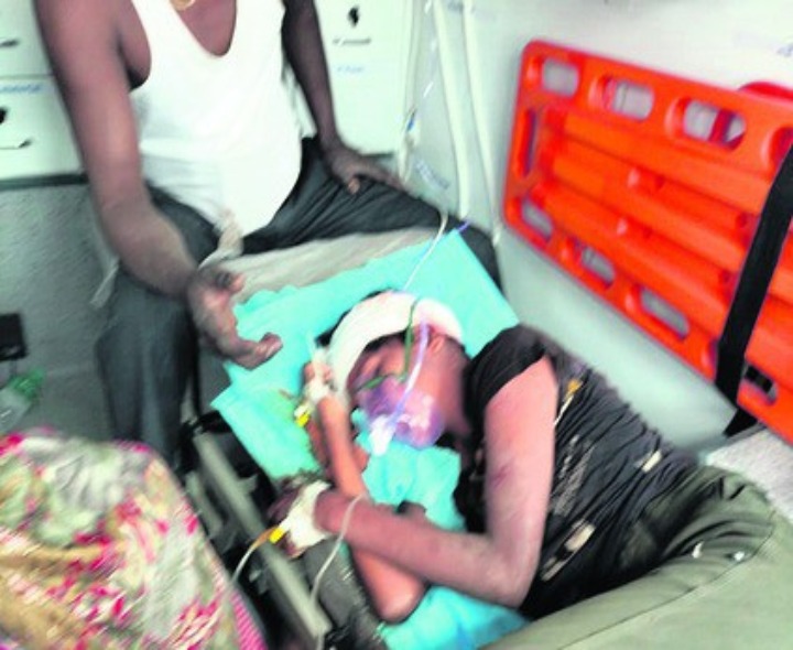 మిద్దెపై నుంచి పడి బాలుడికి తీవ్ర గాయాలు