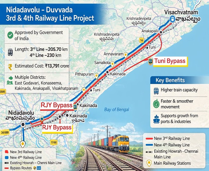 భారీ రైల్వే ప్రాజెక్ట్.. భూసేకరణకు గెజిట్ విడుదల