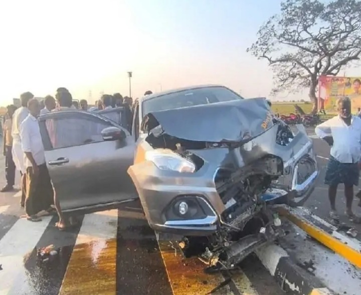 జాతీయ రహదారిపై రోడ్డు ప్రమాదం