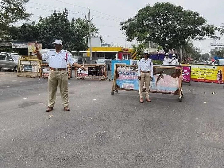 గాంధీనగర్ ధర్నా చౌక్ వద్ద ట్రాఫిక్ మళ్లింపు