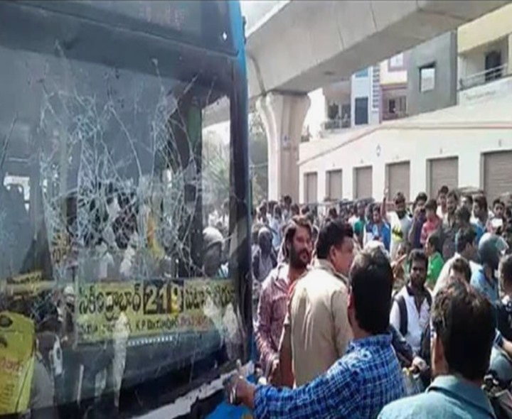 ఇందిరాపార్క్ వద్ద RTC జేఏసీ ధర్నా