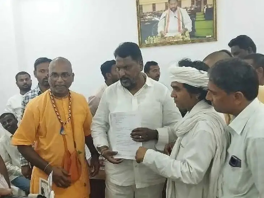 ఇస్కాన్ మందిరం ఏర్పాటు చేయాలని మంత్రికి వినతి