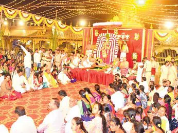 ఘనంగా స్వామివారి ఎదుర్కోలు మహోత్సవం