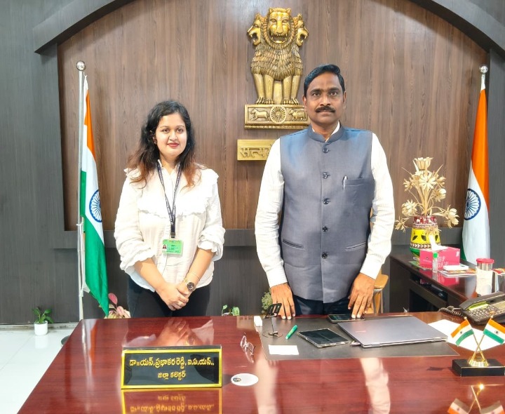 నీతి ఆయోగ్ ప్రతినిధులను కలసిన కలెక్టర్