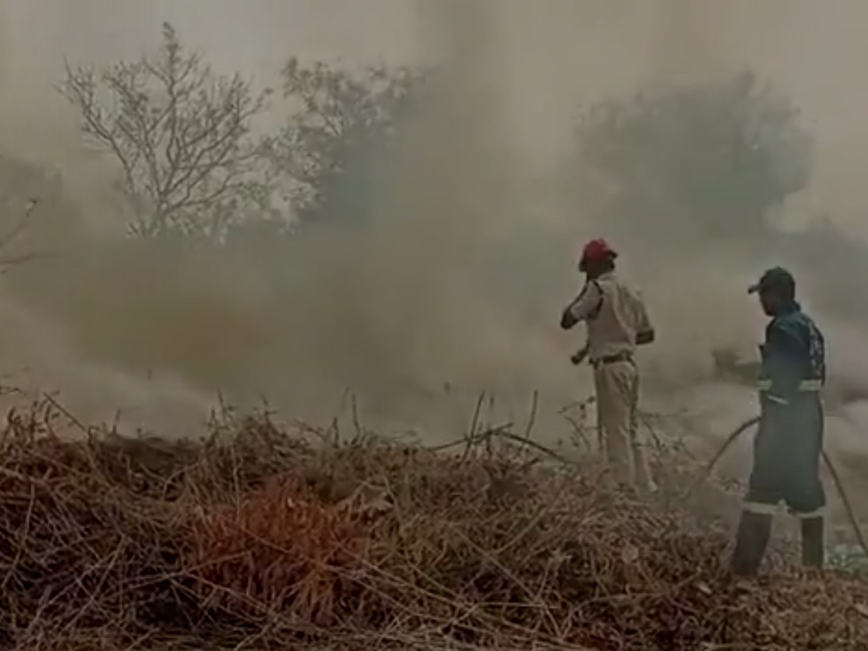 సిద్దిపేట కలెక్టరేట్ సమీపంలో అగ్నిప్రమాదం