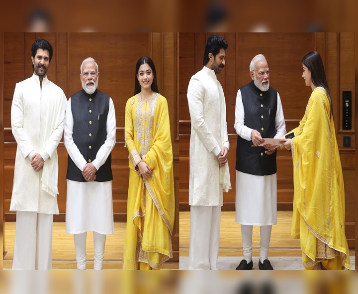 ప్రధాని మోదీని కలిసిన విజయ్‌, రష్మిక