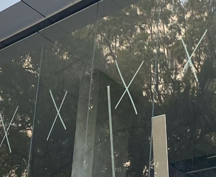 నిర్మాణాల్లో గాజు తలుపులపై ‘X’ గుర్తు ఎందుకు..?