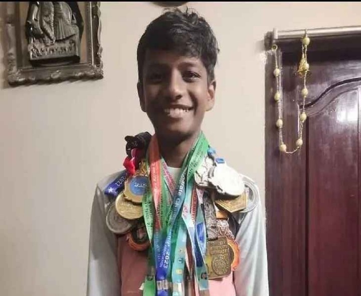 కిక్ బాక్సింగ్ పోటీలలో ద్రాక్షారామం బాలుడి ప్రతిభ