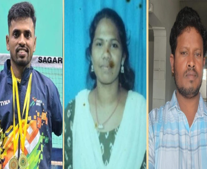 పారా బాడ్మింటన్ జాతీయ స్థాయి పోటీలకు ముగ్గురు ఎంపిక
