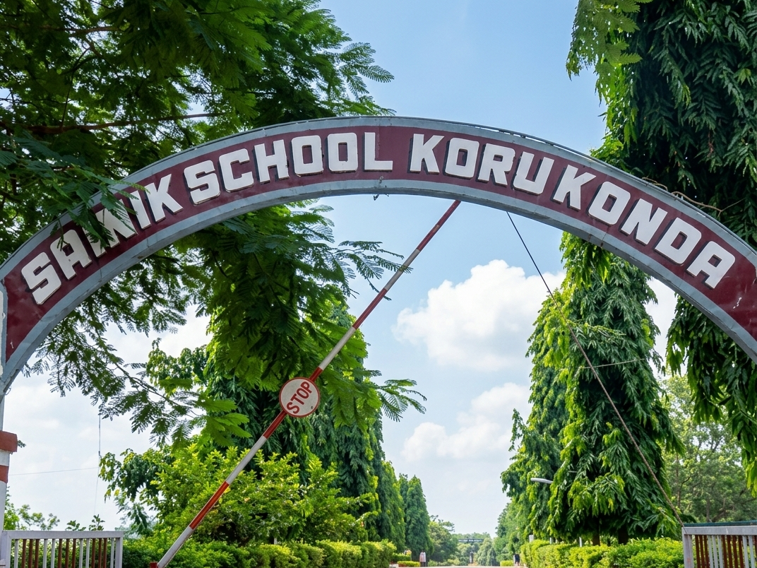 నిదీష్ కొరుకొండ సైనిక్ పాఠశాల ప్రవేశం