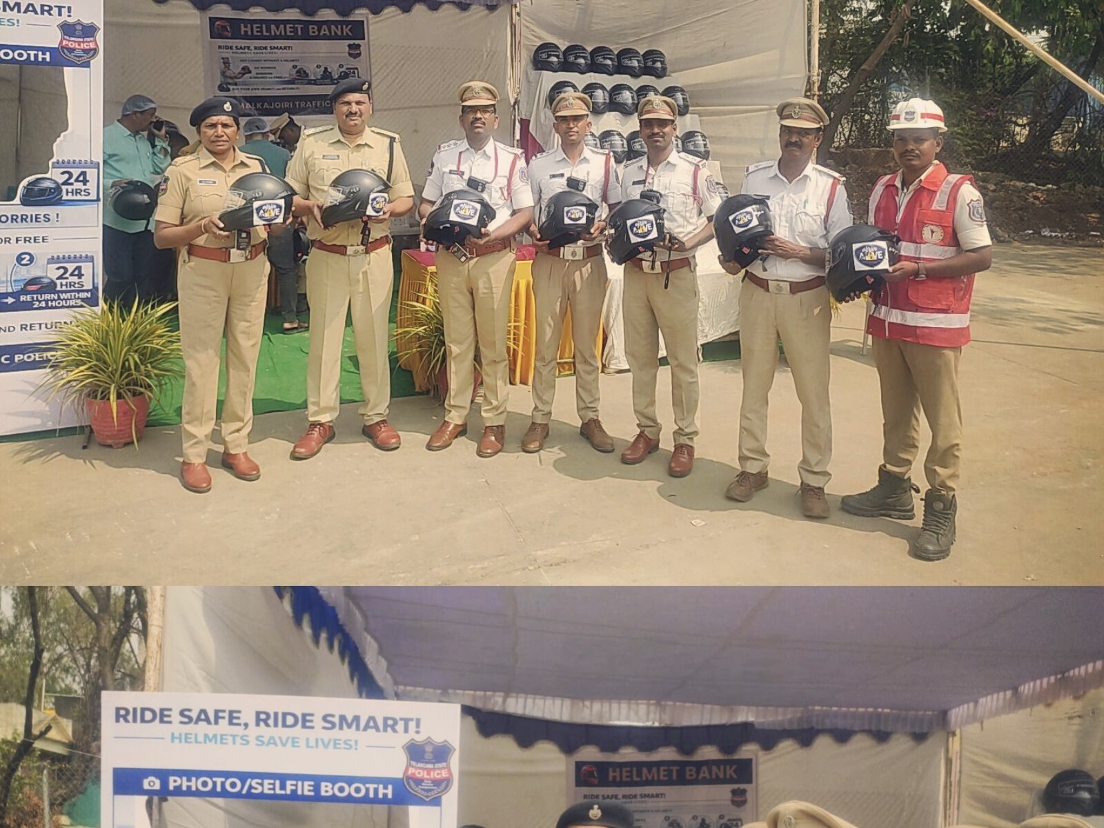 ‘హెల్మెట్ బ్యాంక్’ ద్వారా ద్విచక్ర వాహనదారులకు చైతన్యం