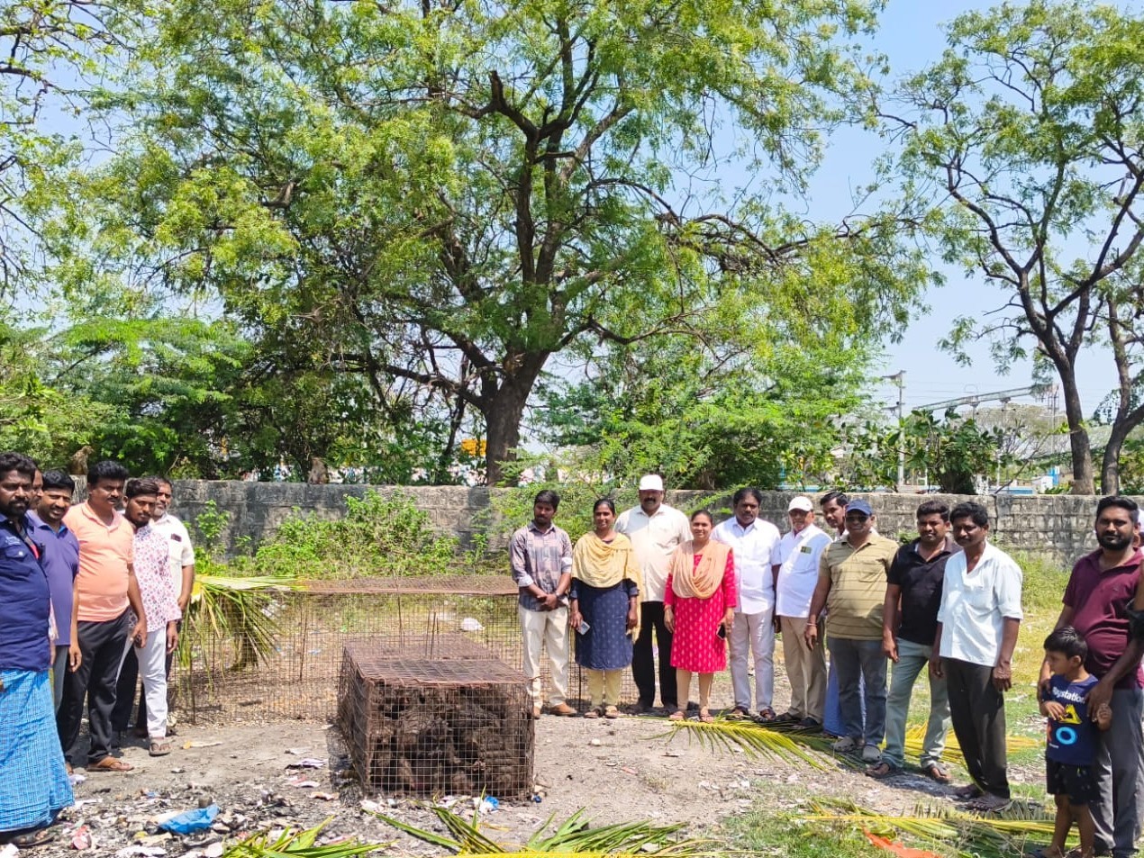 బోనకల్లో కోతుల పట్టివేత.. హర్షం వ్యక్తం చేసిన ప్రజలు