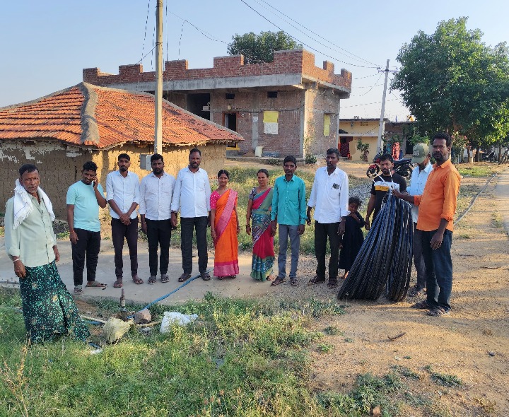ఇంటింటికి నల్లా ఏర్పాటుకు పైప్‌లైన్