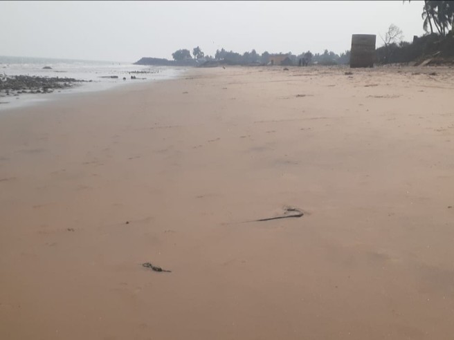 ఉప్పాడలో వెనక్కి వెళ్ళిన సముద్రం