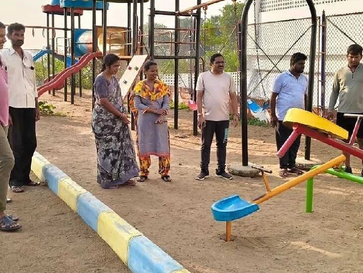 ట్యాంక్ బండ్ పనులు పరిశీలించిన మున్సిపల్ ఛైర్‌పర్సన్