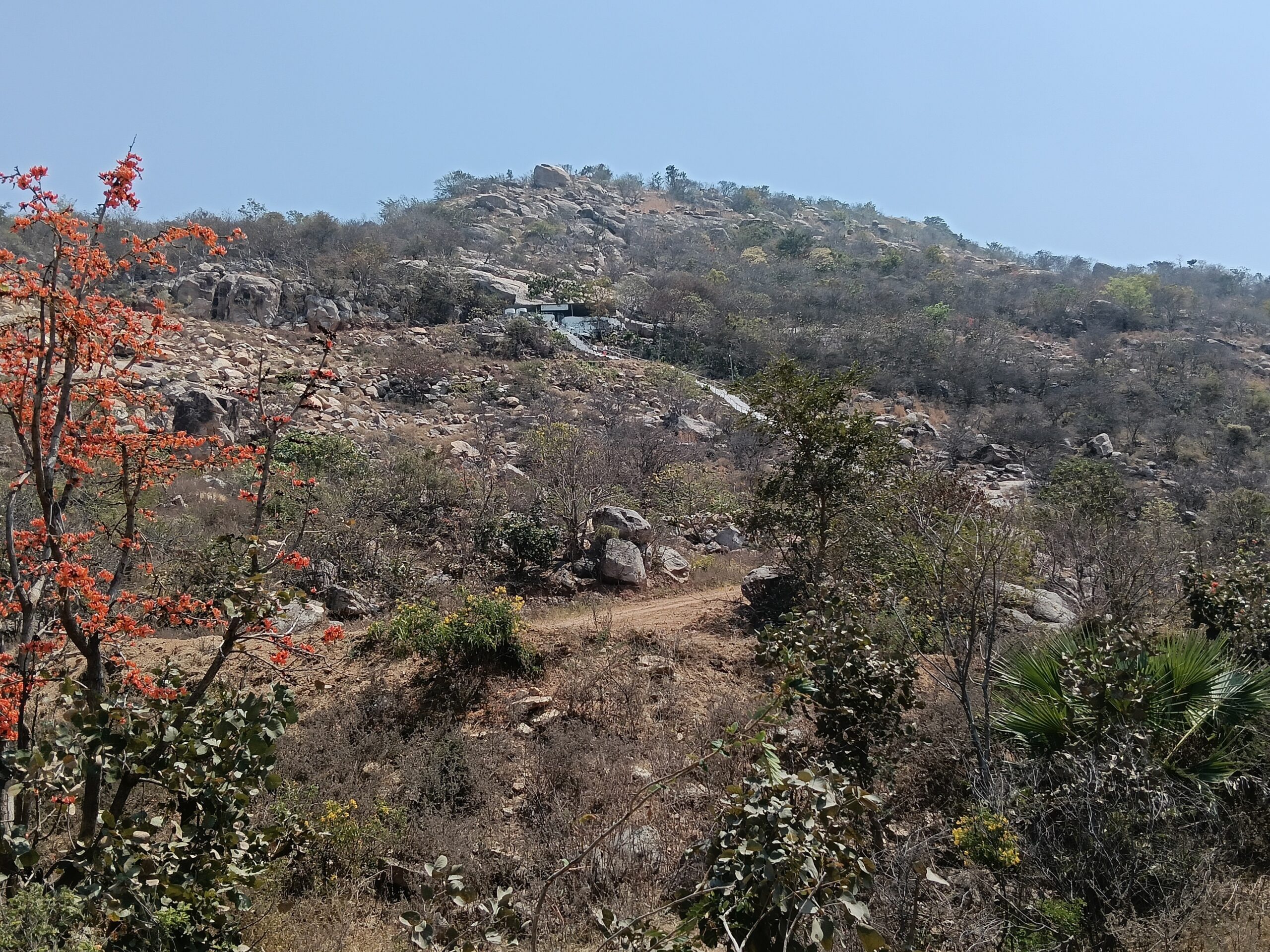 గుట్ట పైకి రోడ్డు నిర్మాణానికి మోక్షం ఎప్పుడో..?