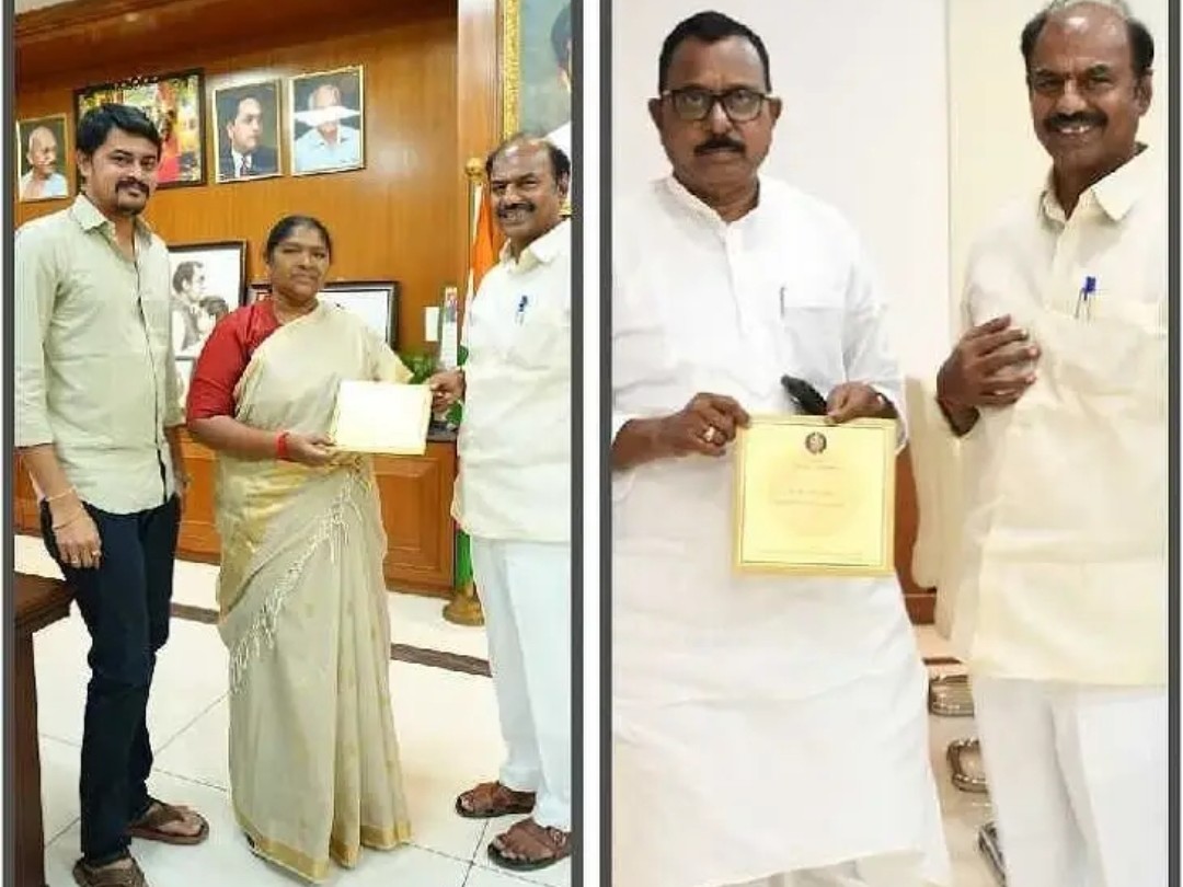 మంత్రి సీతక్కను కలిసిన గద్వాల ఎమ్మెల్యే