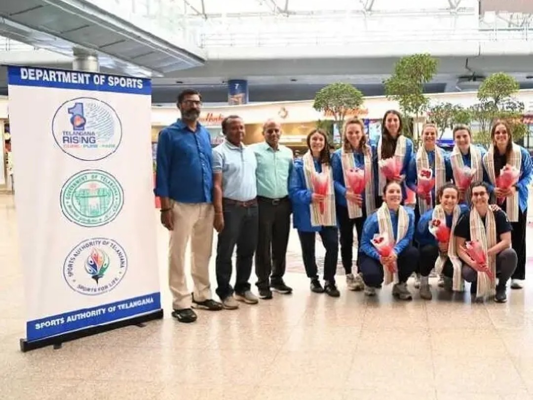 నగరానికి చేరుకున్న మహిళల ఇటలీ హాకీ జట్టు