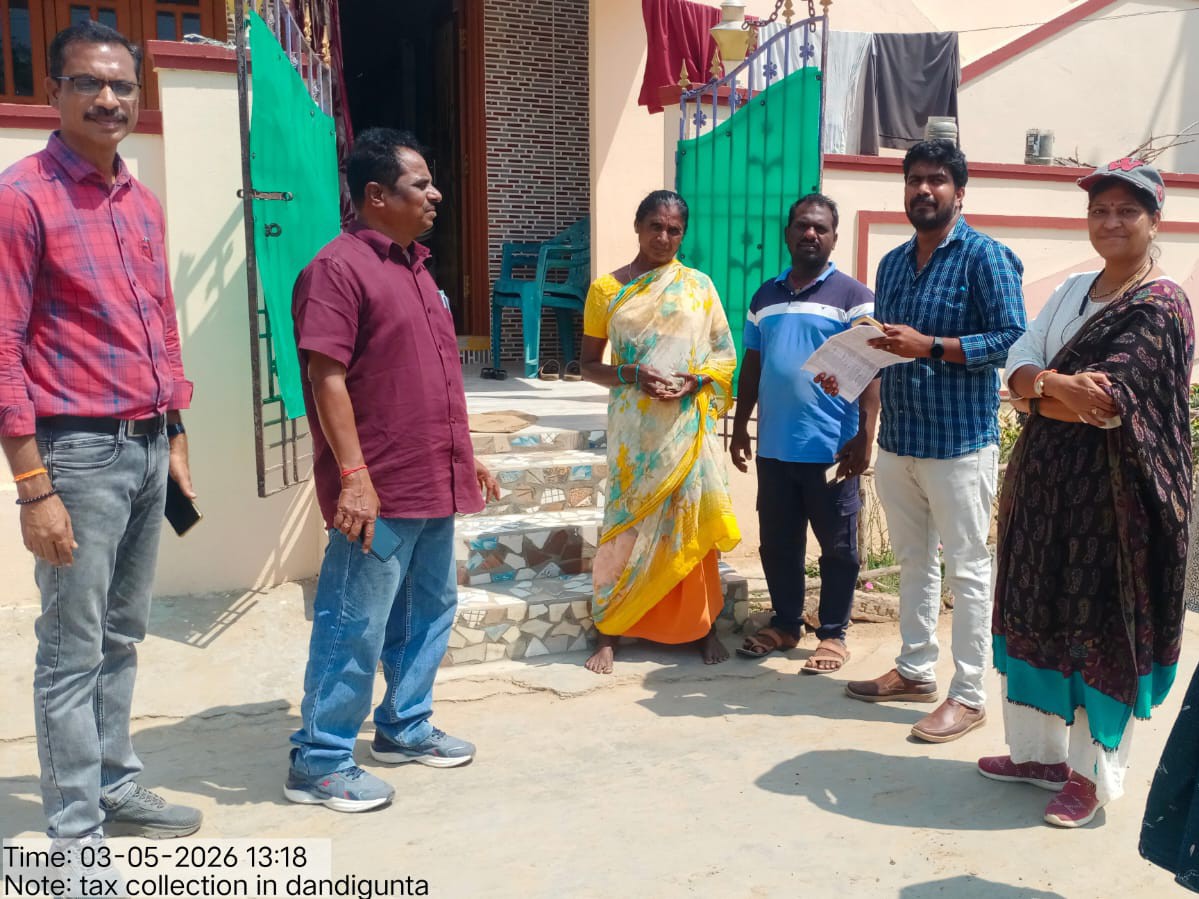 ఇంటి పన్నులు వసూలు తనిఖీ చేసిన డీఎల్‌పీఓ