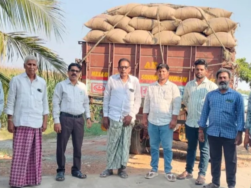 పెదనందిపాడులో శనగల కొనుగోలు ప్రారంభం