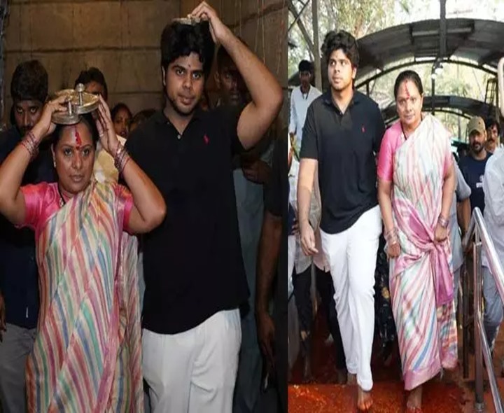 అలిపిరి నుంచి నడకమార్గంలో కవిత