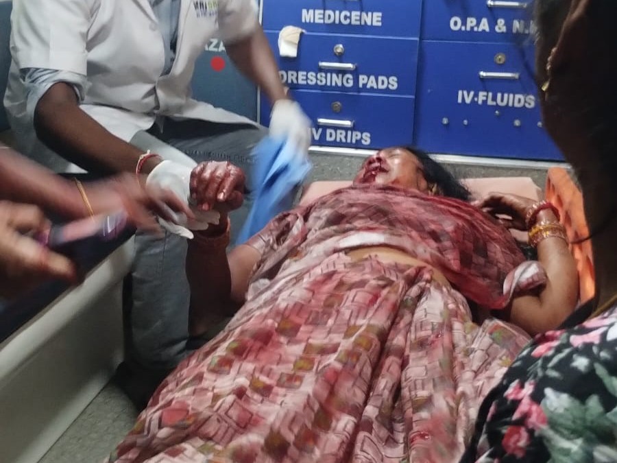 ఆటోను ఢీకొన్న డీసీఎం.. ముగ్గురికి తీవ్ర గాయాలు