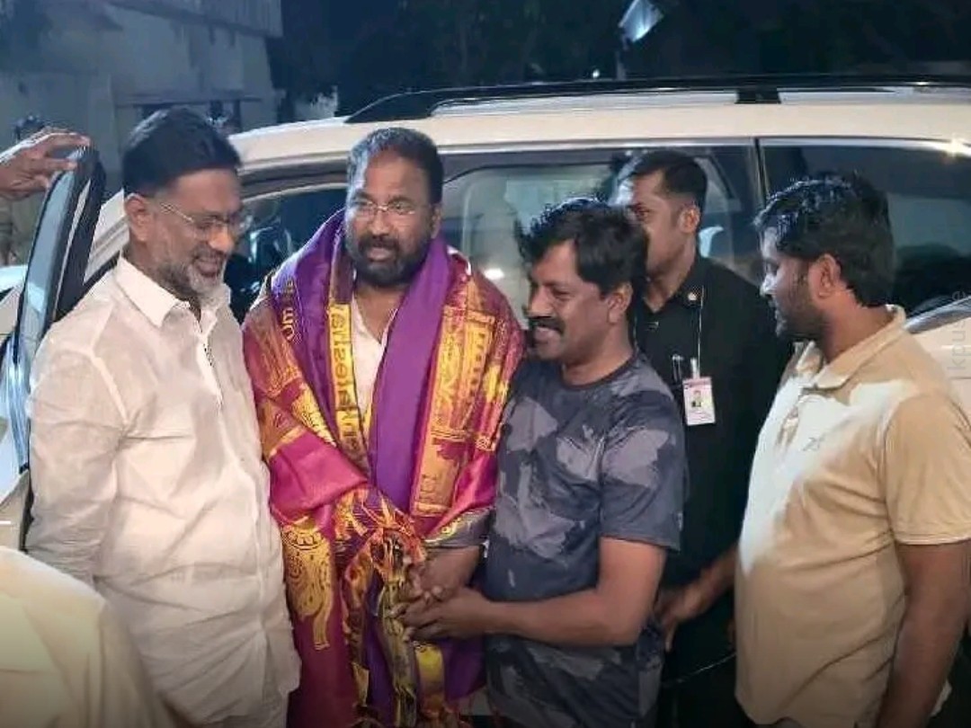 మంత్రి వాకిటి శ్రీహరికి ఎమ్మెల్యే వీరేశం స్వాగతం