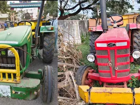 ఇసుక ట్రాక్టర్లు పట్టుకున్న పోలీసులు