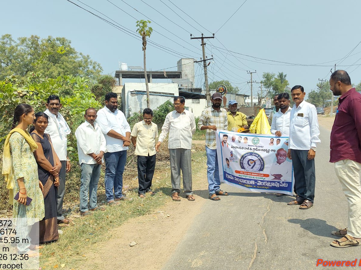 వెంకట్రావు పేట గ్రామంలో డీపీవో పర్యటన