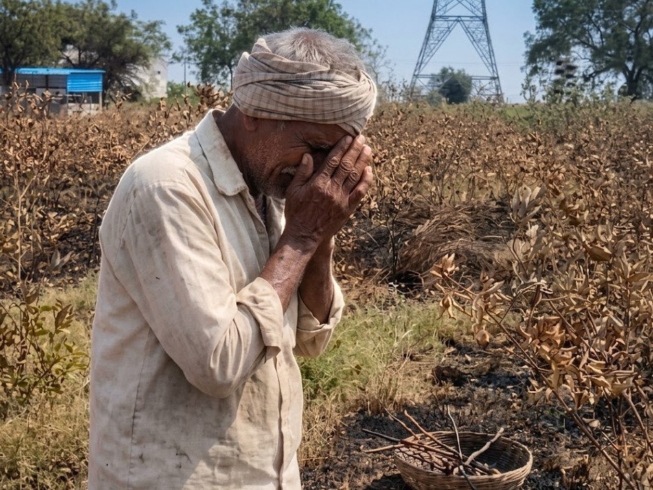 జామ తోట దహనం.. రైతుకు తీరని నష్టం..!