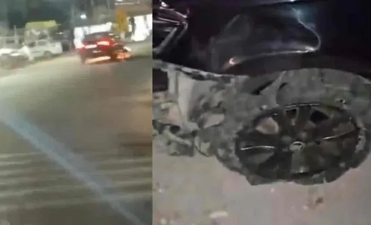 కారు బీభత్సం.. 200 మీటర్లు ఈడ్చుకెళ్లి..!