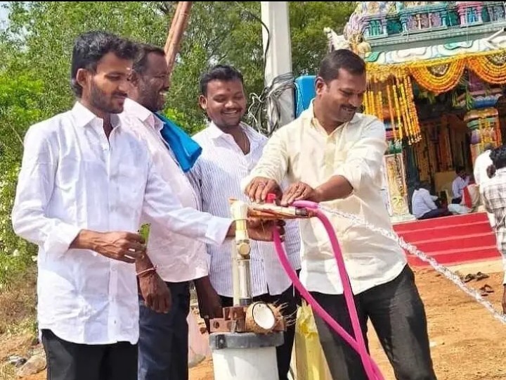 శాసనపల్లిలో నీటి ఎద్దడి తీర్చిన సర్పంచ్