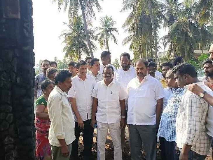 అగ్నిప్రమాద బాధితులను పరామర్శించిన ఎమ్మెల్యే