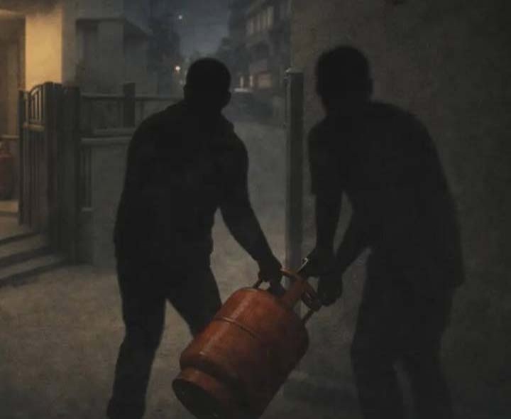 గ్యాస్ కొరత.. సిలిండర్ ఎత్తుకెళ్లిన దొంగలు