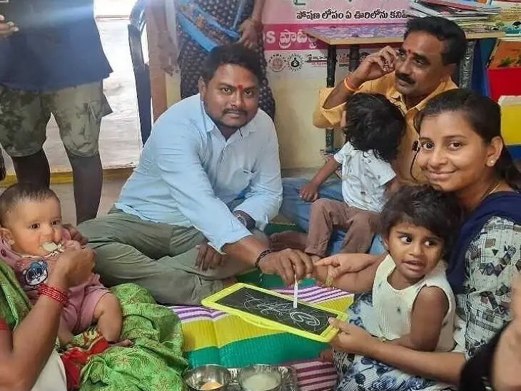 అంగన్వాడి కేంద్రంలో అన్నప్రాసన