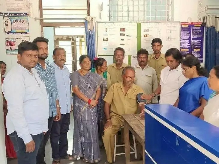 గ్రామపంచాయతీ సిబ్బందికి హెల్త్ చెకప్