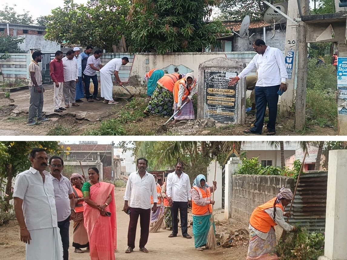 పారిశుద్ధ పనులు పర్యవేక్షించిన మున్సిపల్ ఛైర్ పర్సన్