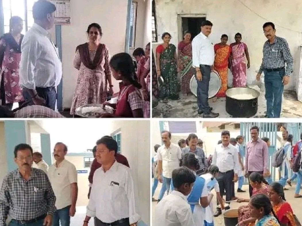 మధ్యాహ్న భోజనాన్ని పరిశీలించిన కమిషనర్