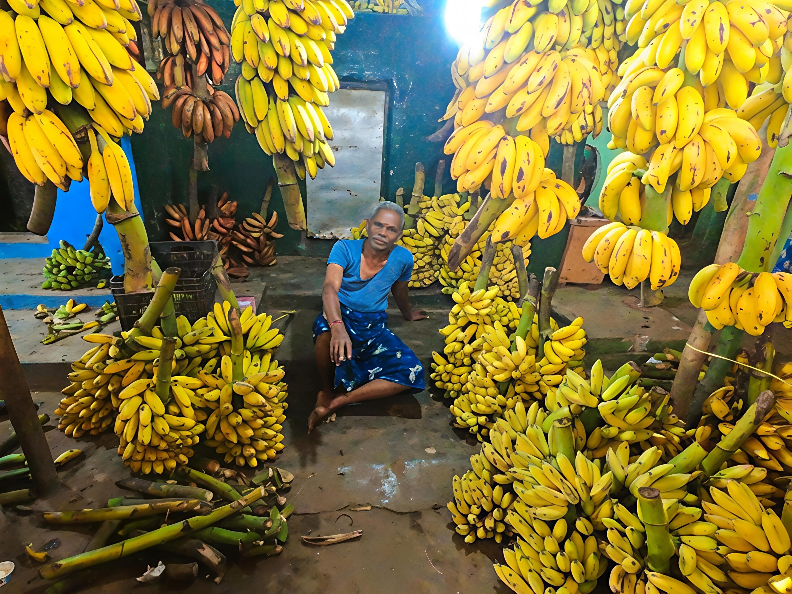 యుద్ధం ఎఫెక్ట్:  పడిపోయిన అరటిగెలల ధరలు