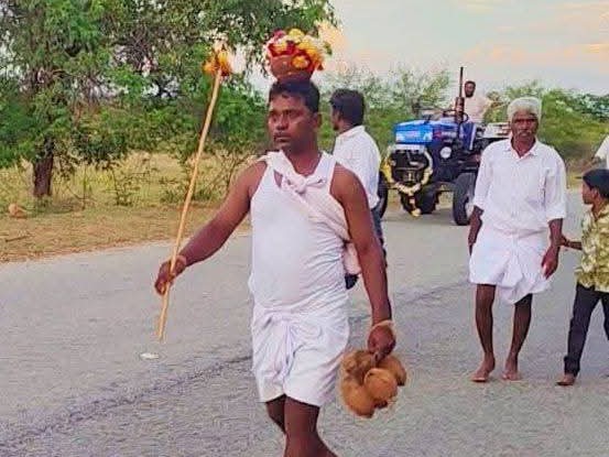 కనగానపల్లిలో పెదయ్య స్వామి పాలదుత్త ఆగమనం