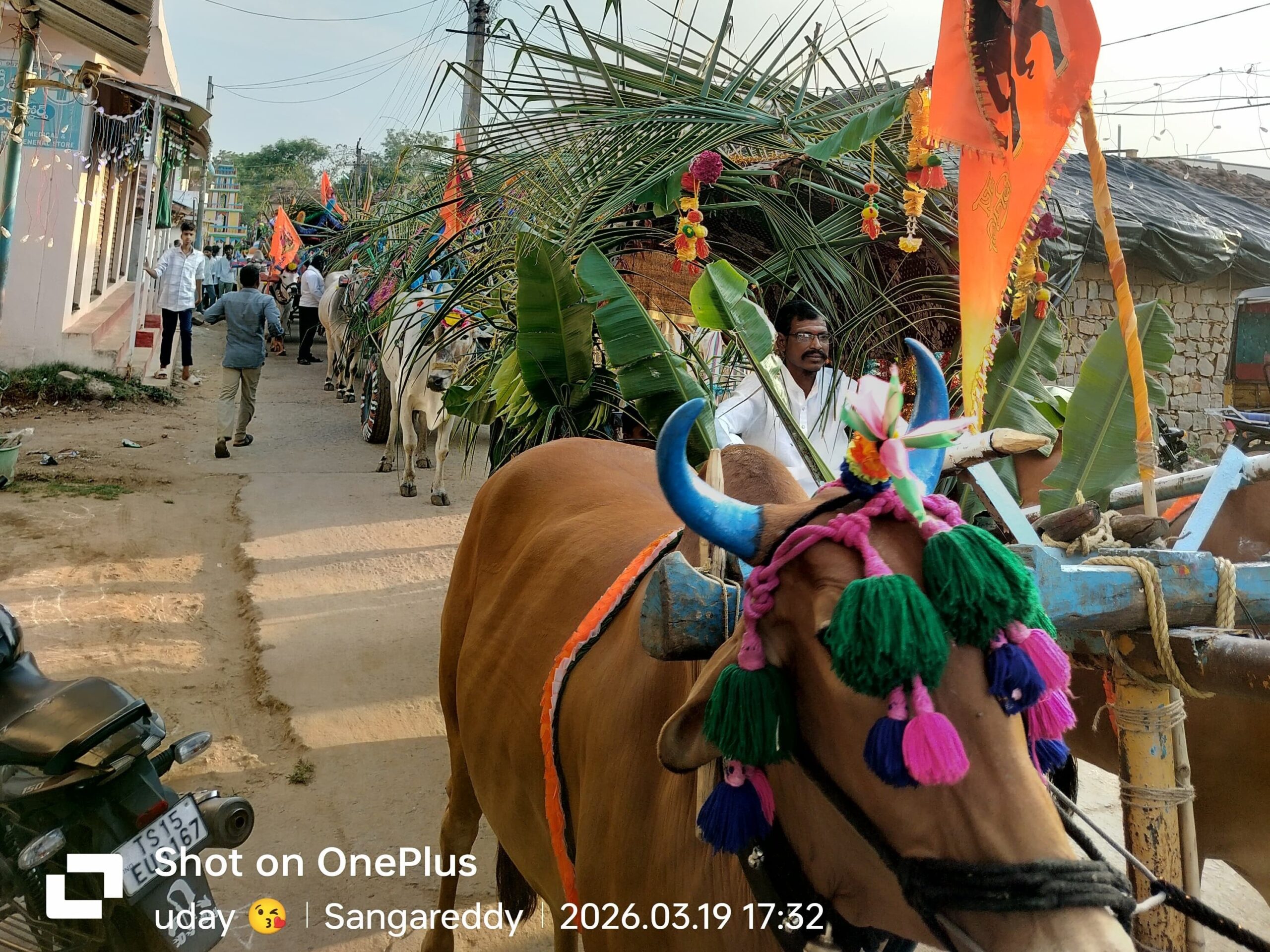 జాతర ఉత్సవాల్లో (బండెనుక బండి) ఎడ్లబండ్ల ప్రదర్శన