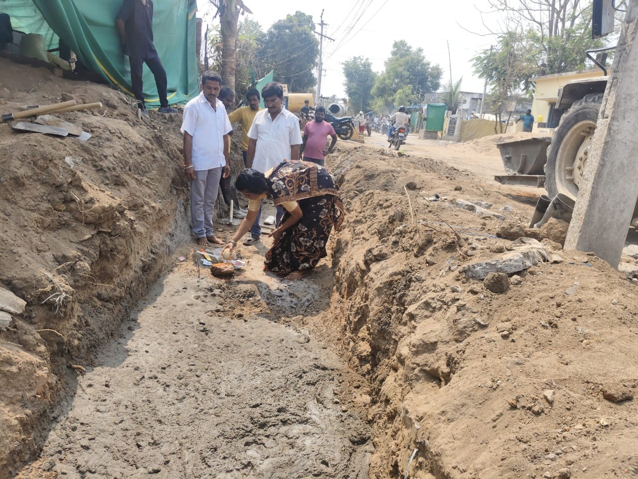 ‘రాంనగర్‌లో సిసి డ్రైనేజీ నిర్మాణ పనుల ప్రారంభం’