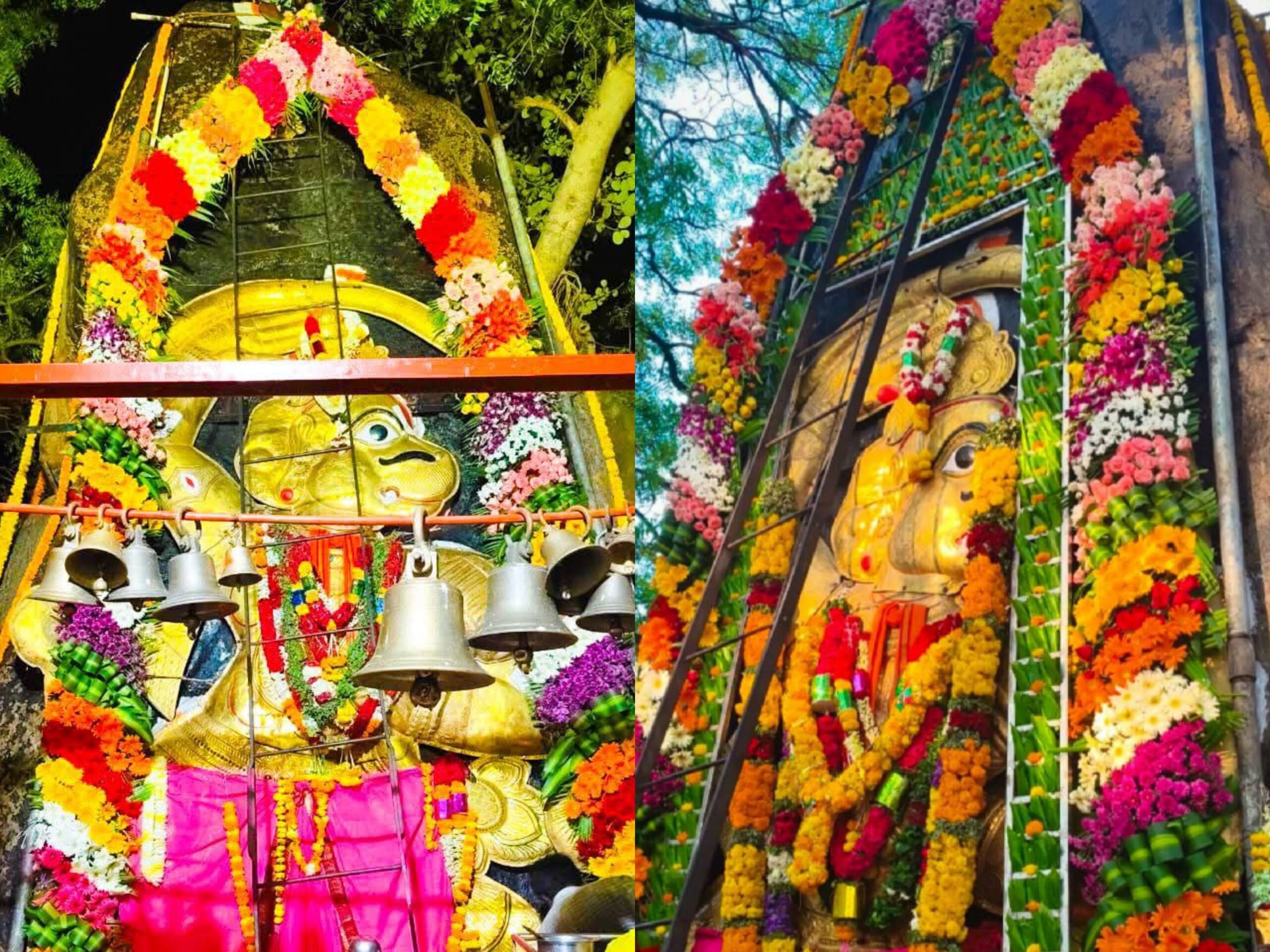 కోటకొండ ఆంజనేయస్వామికి పుష్పాలంకరణ