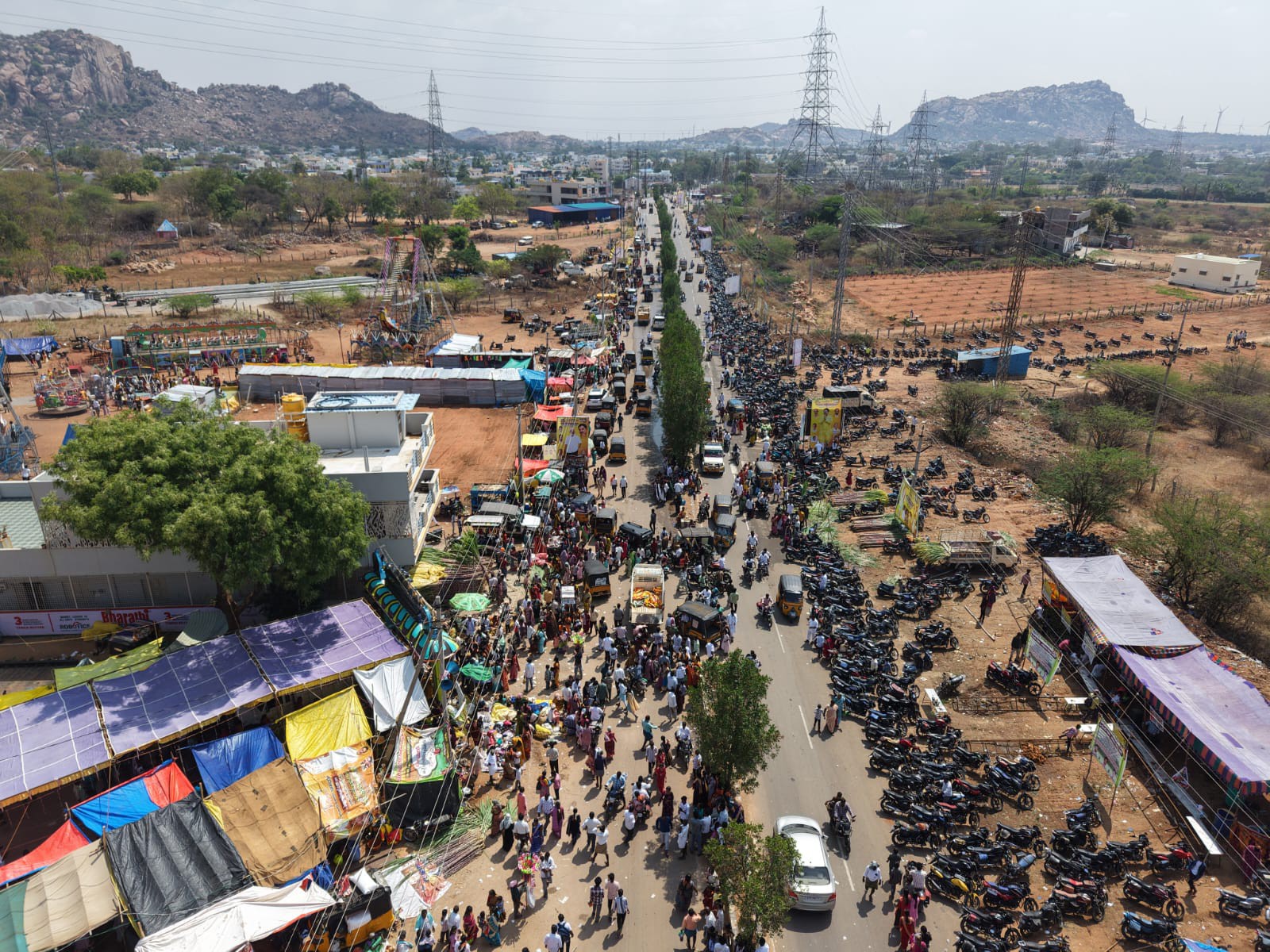 అక్కమాంబ జాతరలో డ్రోన్ల నిఘా