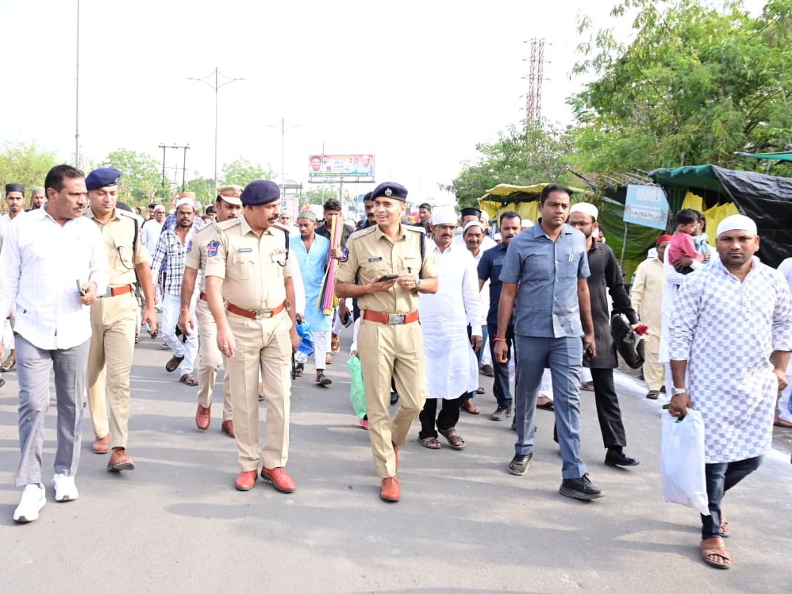 బందోబస్తు ప్రక్రియను పరిశీలించిన SP